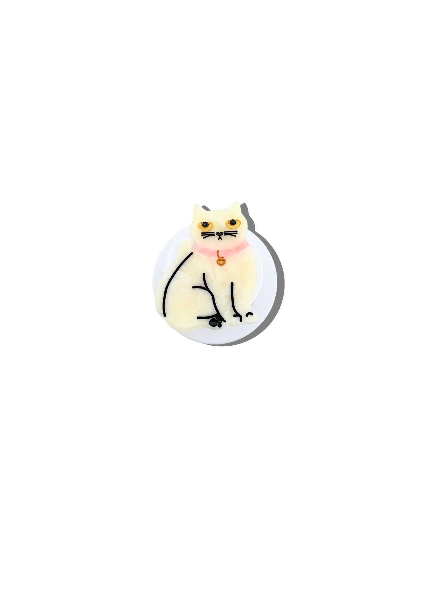 Solar Eclipse Hand-painted Kawaii Cat Grip Charm
