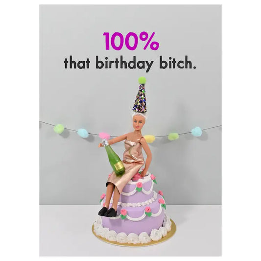 100 Percent Happy Birthday Greetings Card