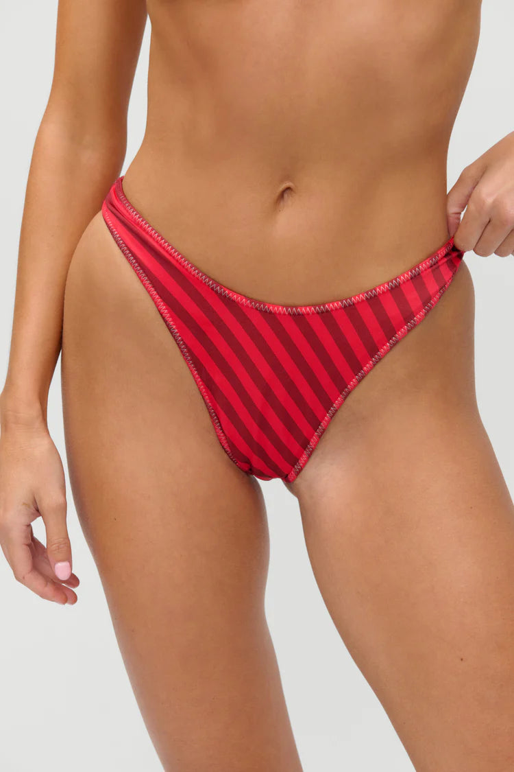 Frankies Bikinis x JENNIE Nick Shine Bikini Top & Dove Shine Bottom - Spring Stripe
