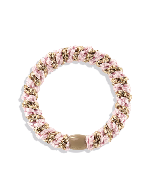 Kknekki Baby Pink Beige Glitter Stripe
