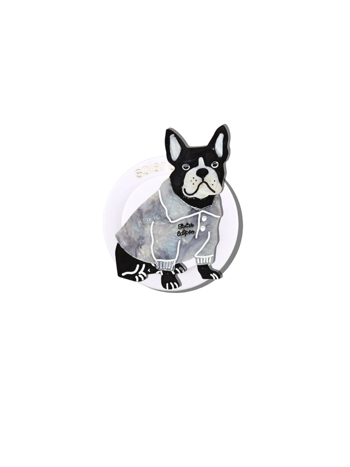 Solar Eclipse Hand-painted Preppy Puppy Grip Charm