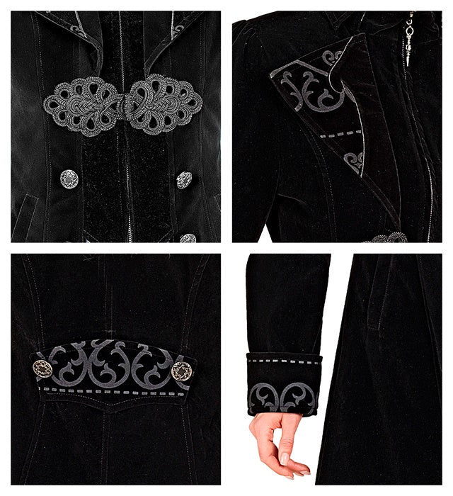 Black Velvet Gothic Coat