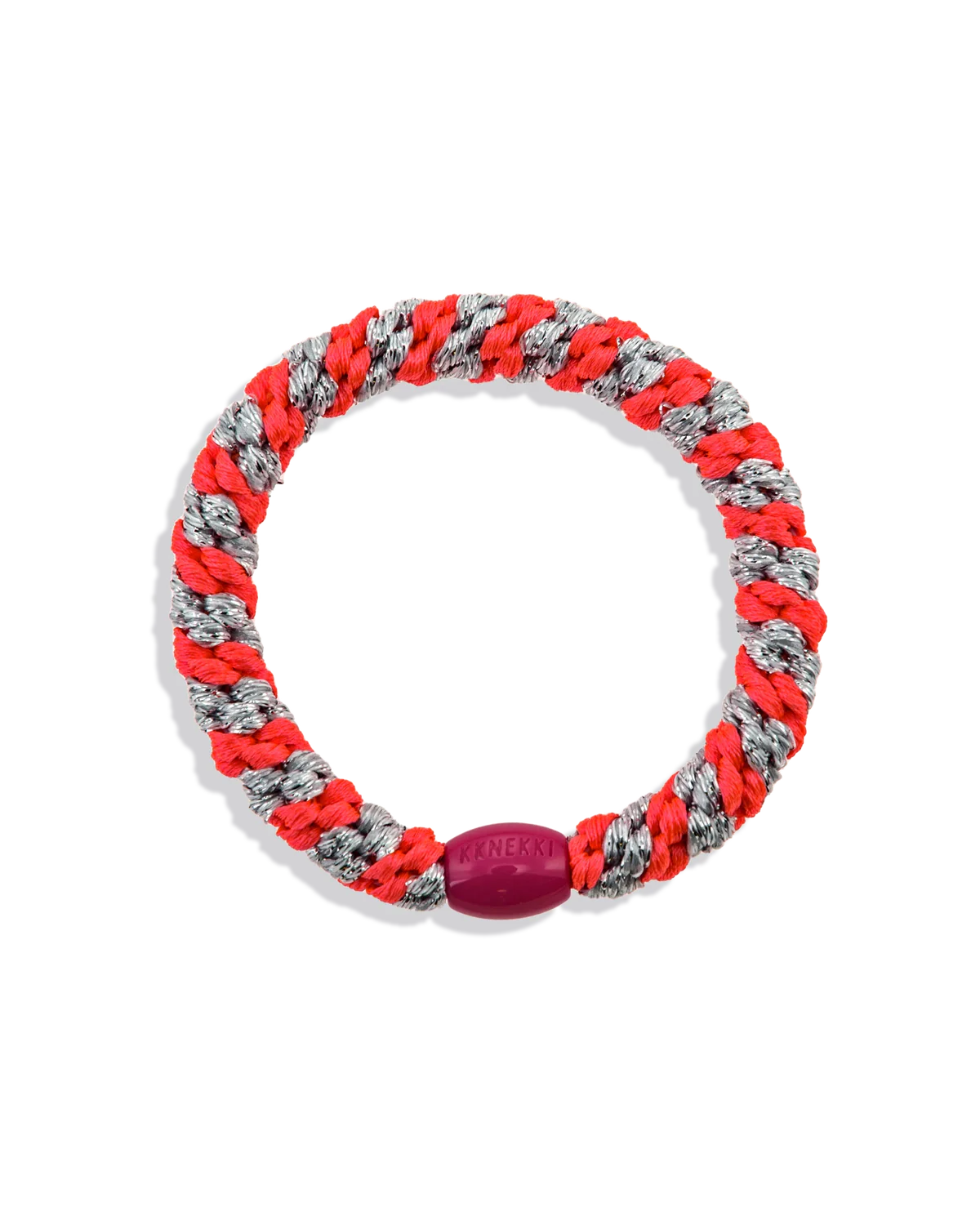 Kknekki Neon Pink Silver Glitter Stripe