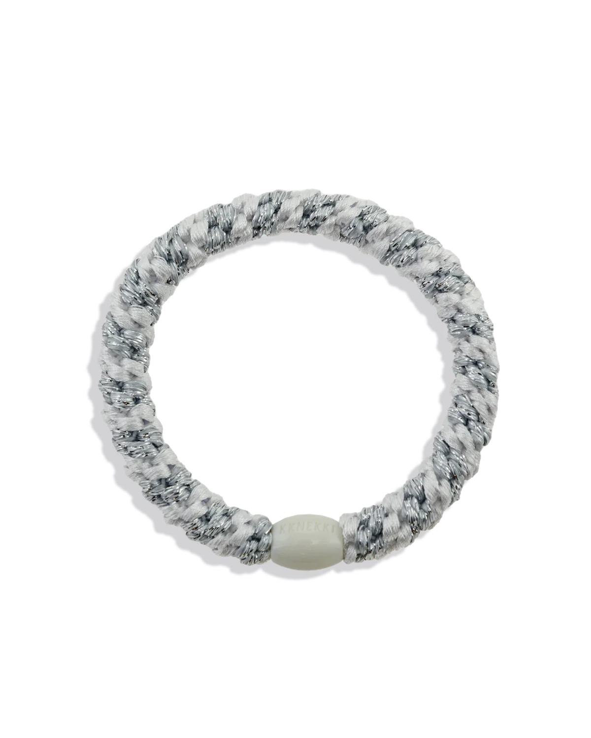Kknekki White Silver Glitter Stripe