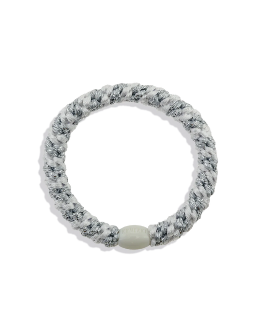 Kknekki White Silver Glitter Stripe