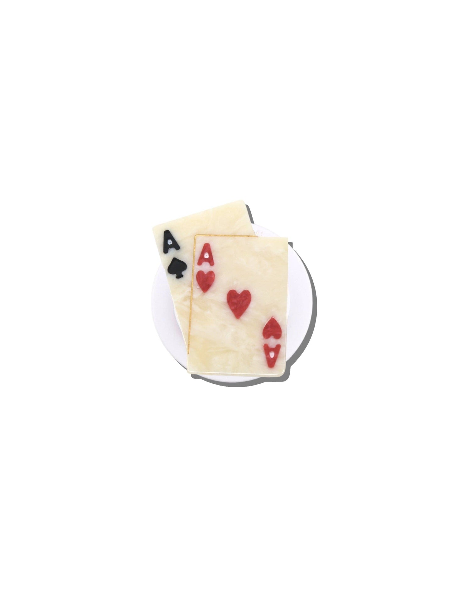 Solar Eclipse Hand-painted Ace of Hearts GripCharm