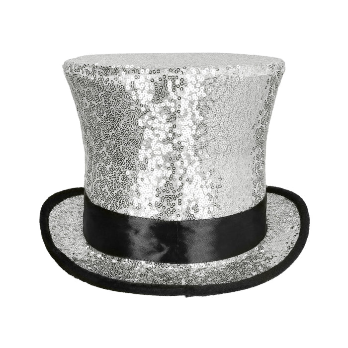 Silver Showman Top Hat