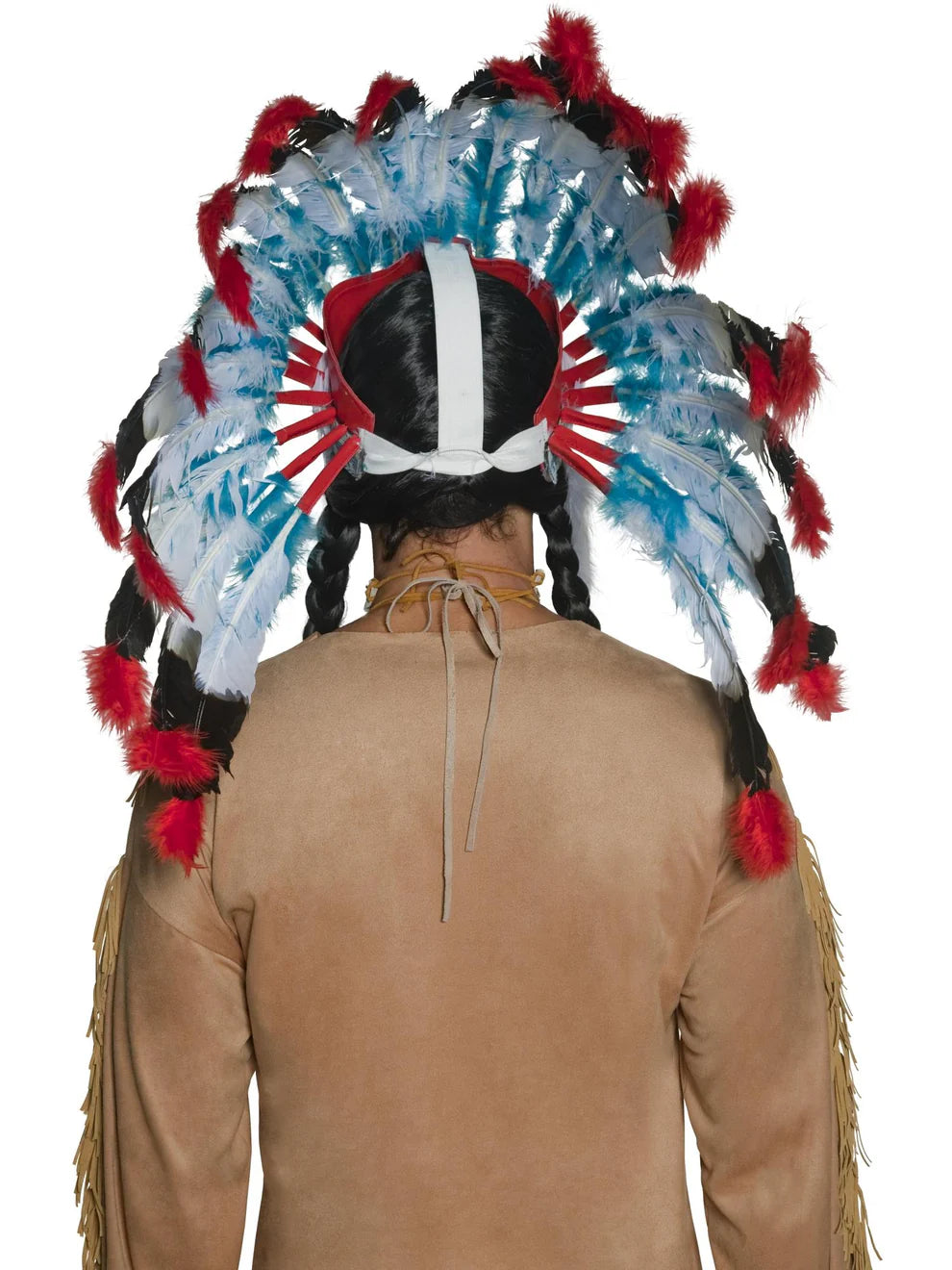 Blue Native American Feather Headdress