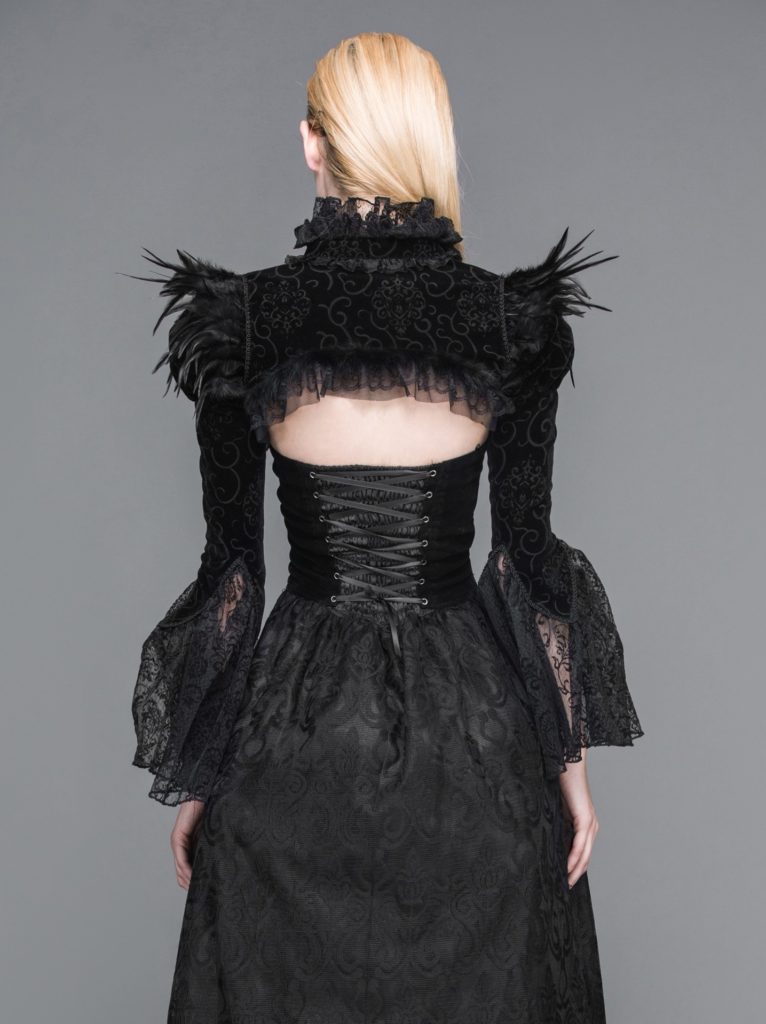 Vintage Gothic Short Feather Bolero