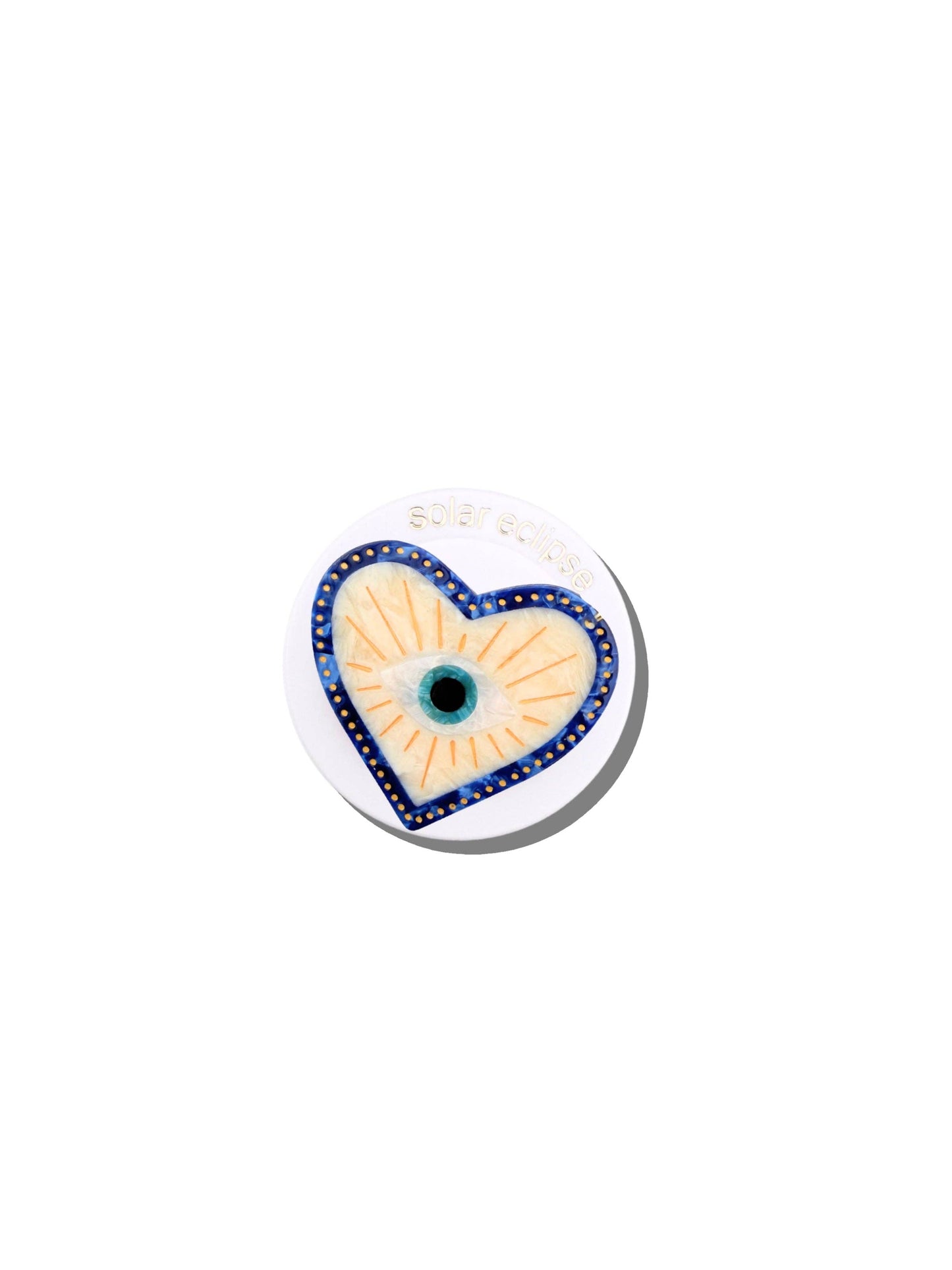 Solar Eclipse Hand-painted Coastal Lucky Eye Grip Charm