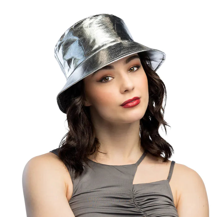 Glimmer Silver Bucket Hat