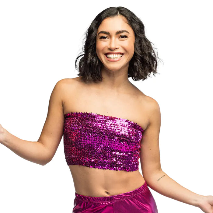 Pink Sparkle Bandeau Top COMING SOON