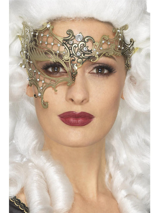 Deluxe Metal Filigree Mask