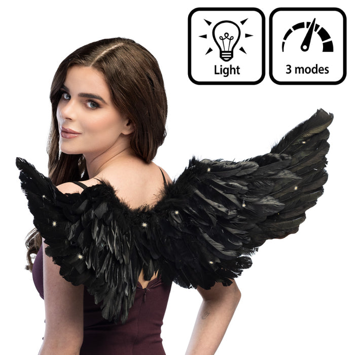 LED Angel Wings - Black