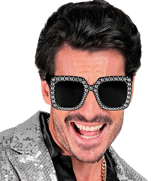 Black Bling Party Glasses
