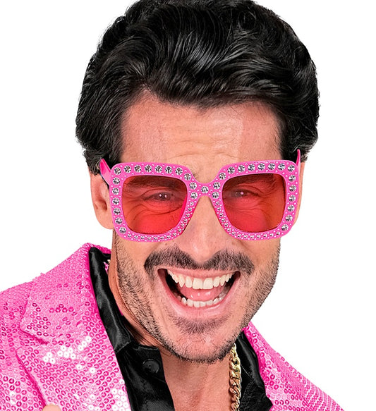 Pink Bling Party Glasses