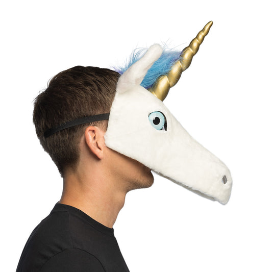 Plush Unicorn Half Mask