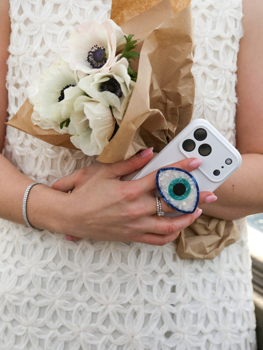 Solar Eclipse Hand-painted Evil Eye Grip Charm