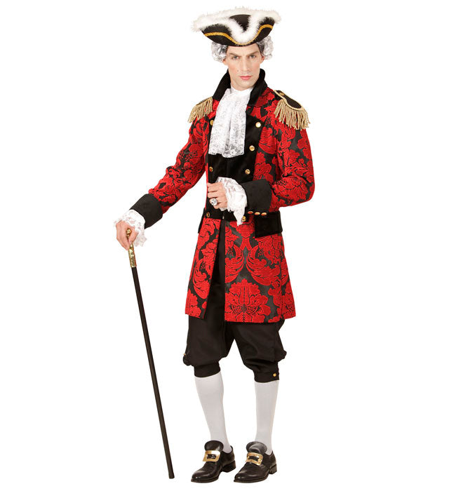 Mens Red Jacquard Parade Coat