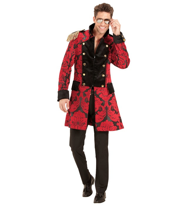 Mens Red Jacquard Parade Coat