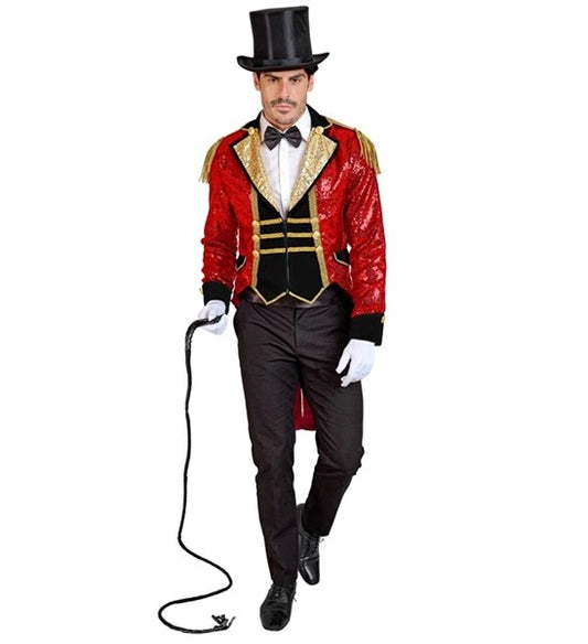 Red Mens Sequin Tailcoat