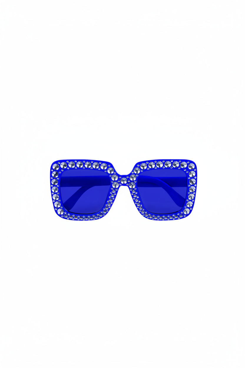 Blue Bling Party Glasses