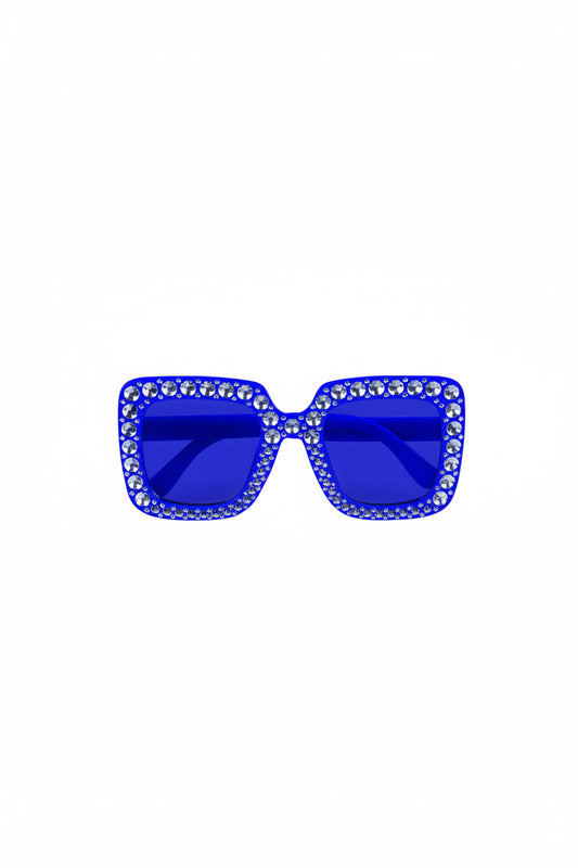 Blue Bling Party Glasses