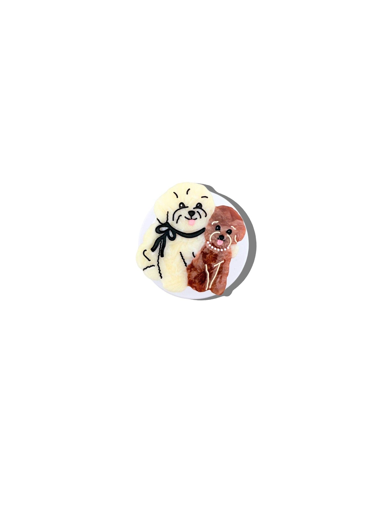 Solar Eclipse Hand-painted Puppy Friends Grip Charm