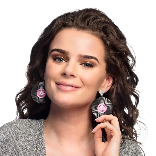 Disco Record Party Earrings