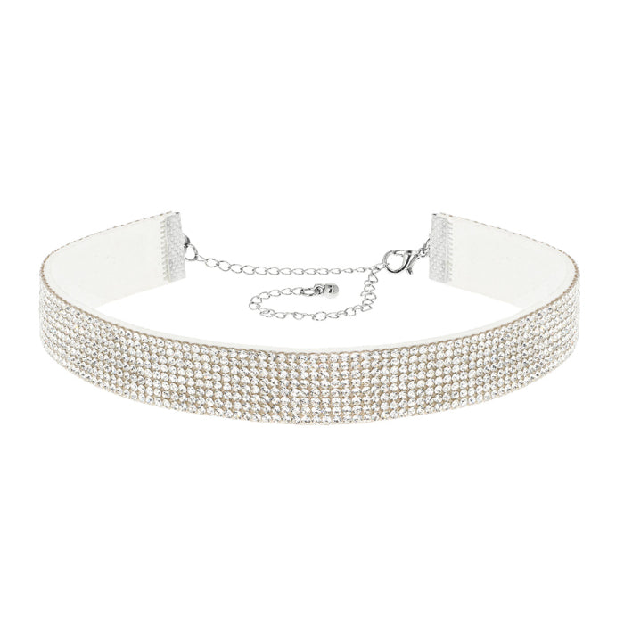 Crystal Choker - Silver