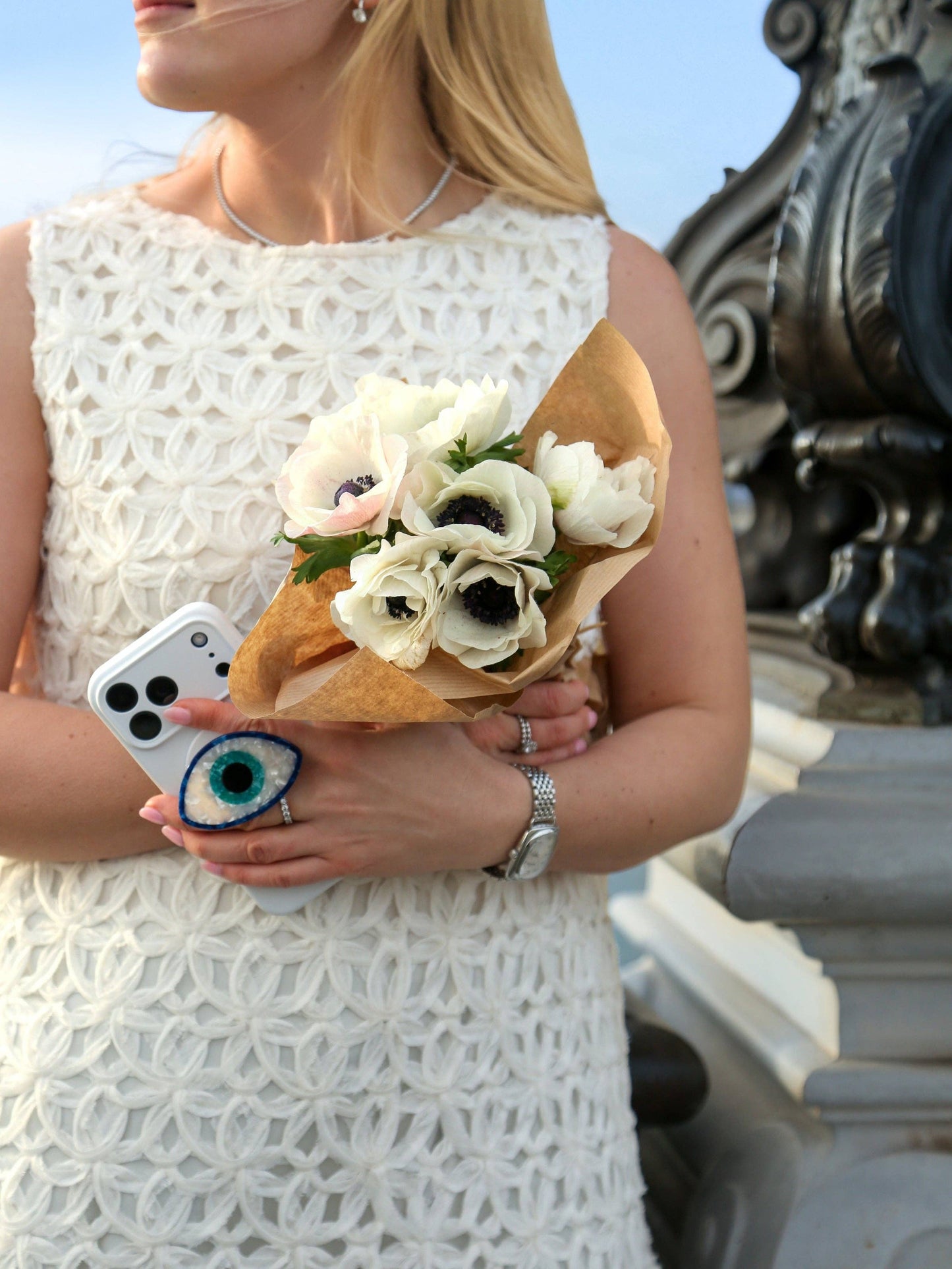 Solar Eclipse Hand-painted Evil Eye GripCharm
