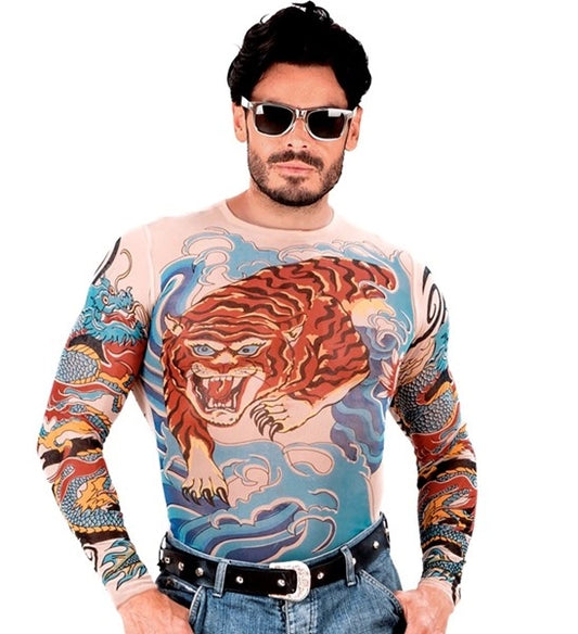 Tiger and Dragon Tattoo Shirt