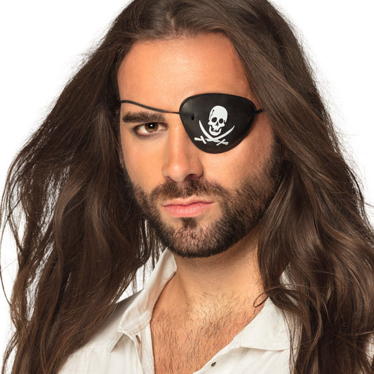 Skull & Crossbones Pirate Eyepatch - 4 pcs