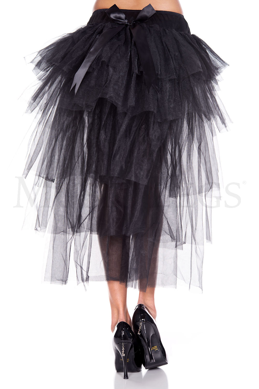 Long Back Multi Layered Tulle Skirt