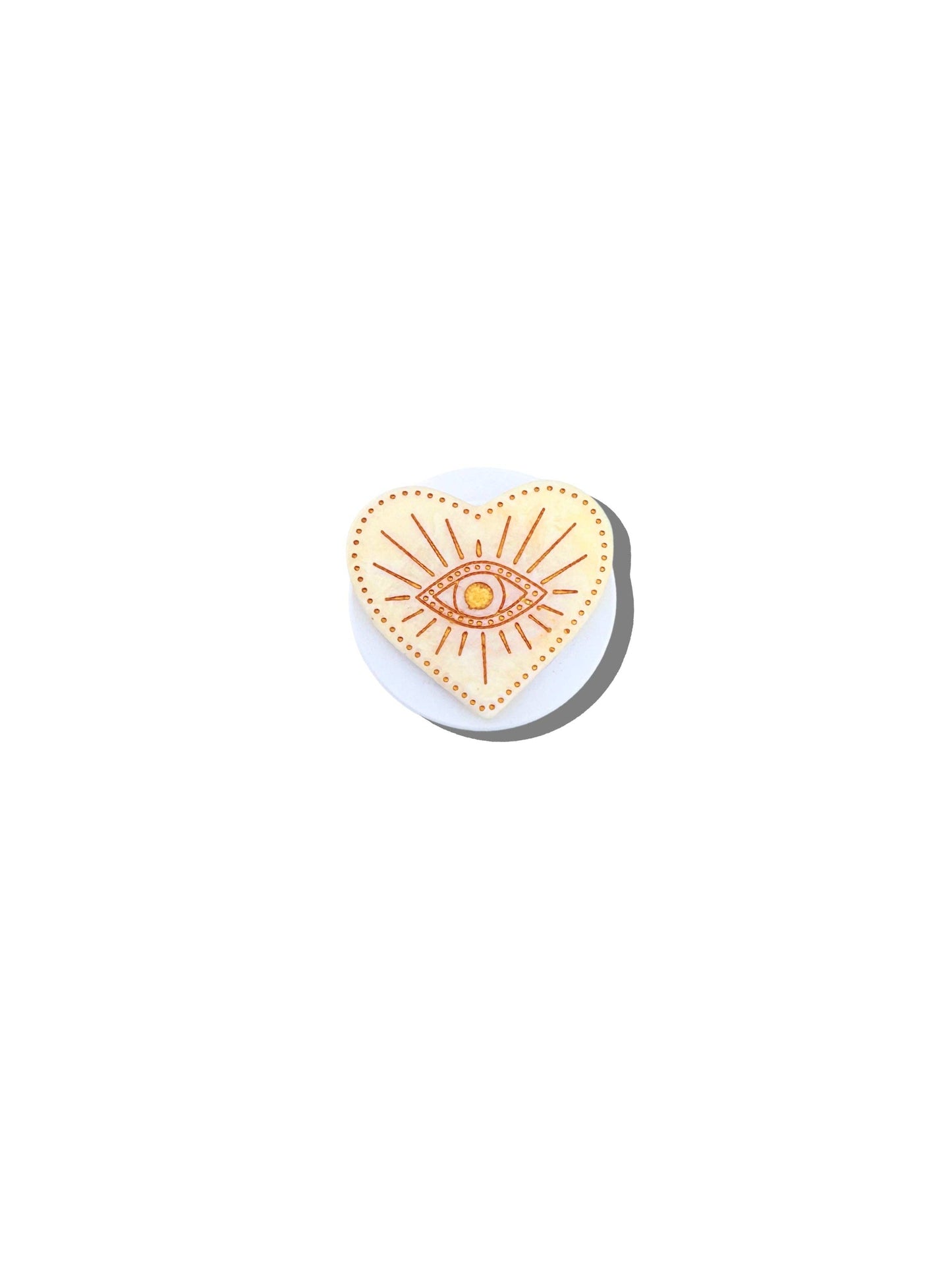 Solar Eclipse Hand-painted Celestial Eye Heart GripCharm