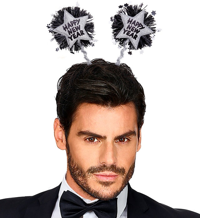 Silver Happy New Year Head Bopper