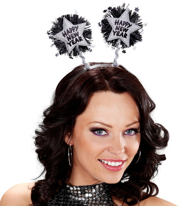 Silver Happy New Year Head Bopper