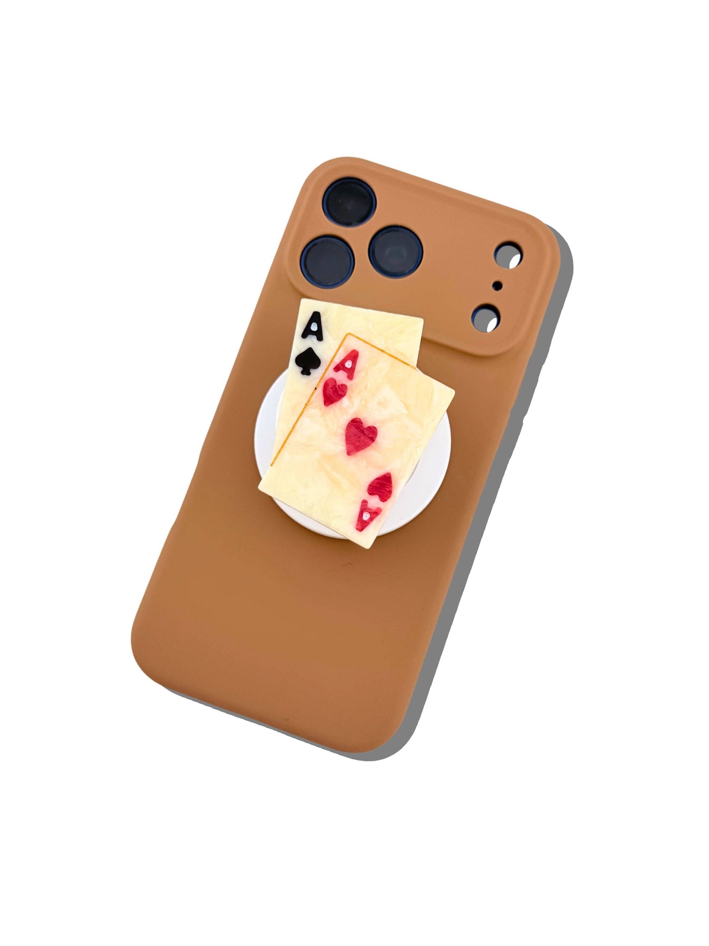 Solar Eclipse Hand-painted Ace of Hearts GripCharm