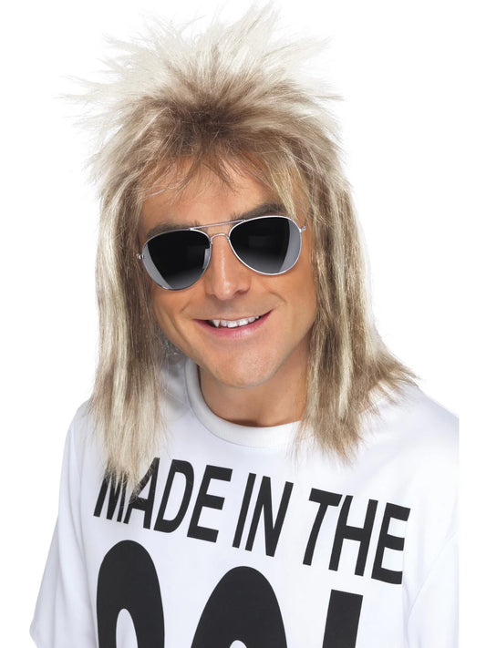 80s Blonde Mullet Wig