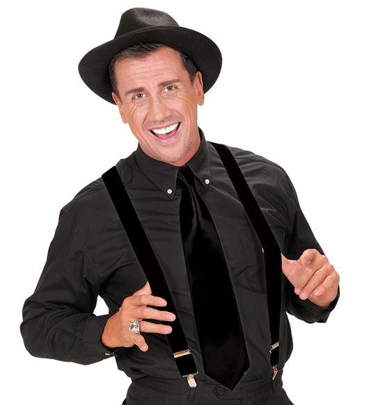 Black Suspender Braces