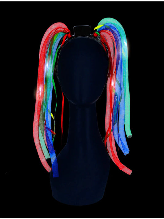 Led Light Up Rainbow Spaghetti Cyber Headband