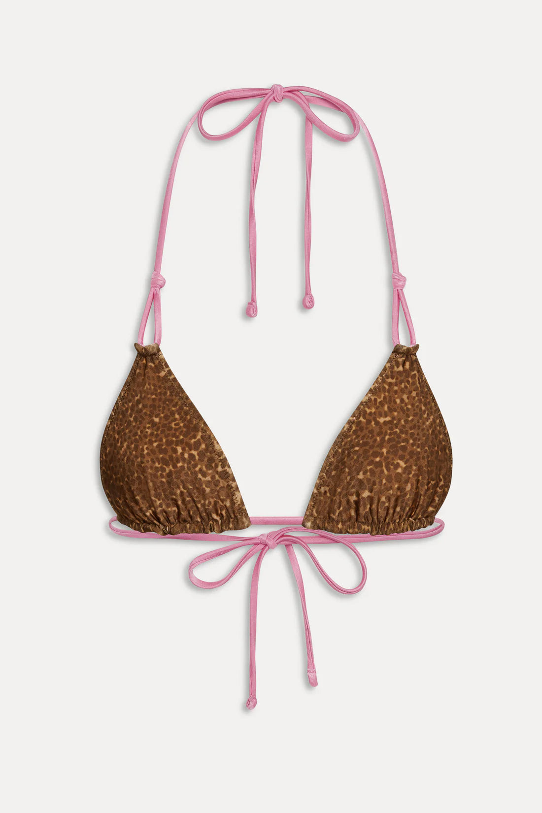 Frankies Bikinis Ari Satin Top & Tia Satin Bottom - Vintage Cheetah (Reversible)