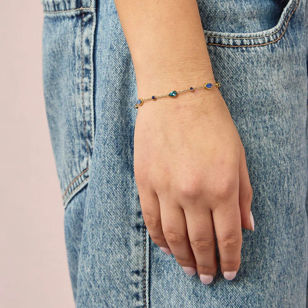 Bijoux De Mimi Beatrice Bracelet - Gold & Blue