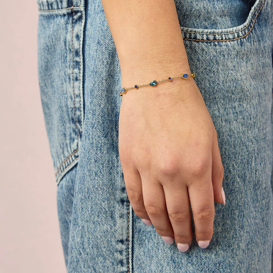 Bijoux De Mimi Beatrice Bracelet - Gold & Blue
