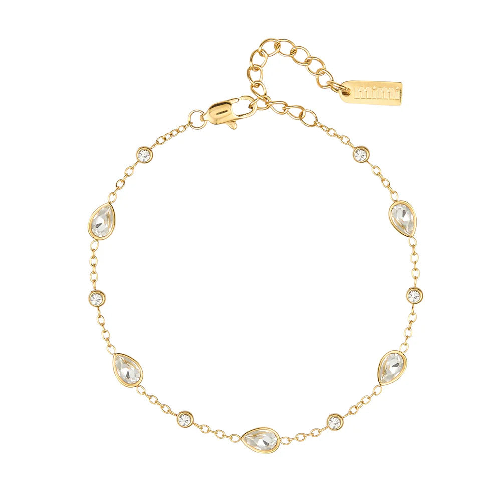 Bijoux De Mimi Beatrice Bracelet - Gold & Crystal