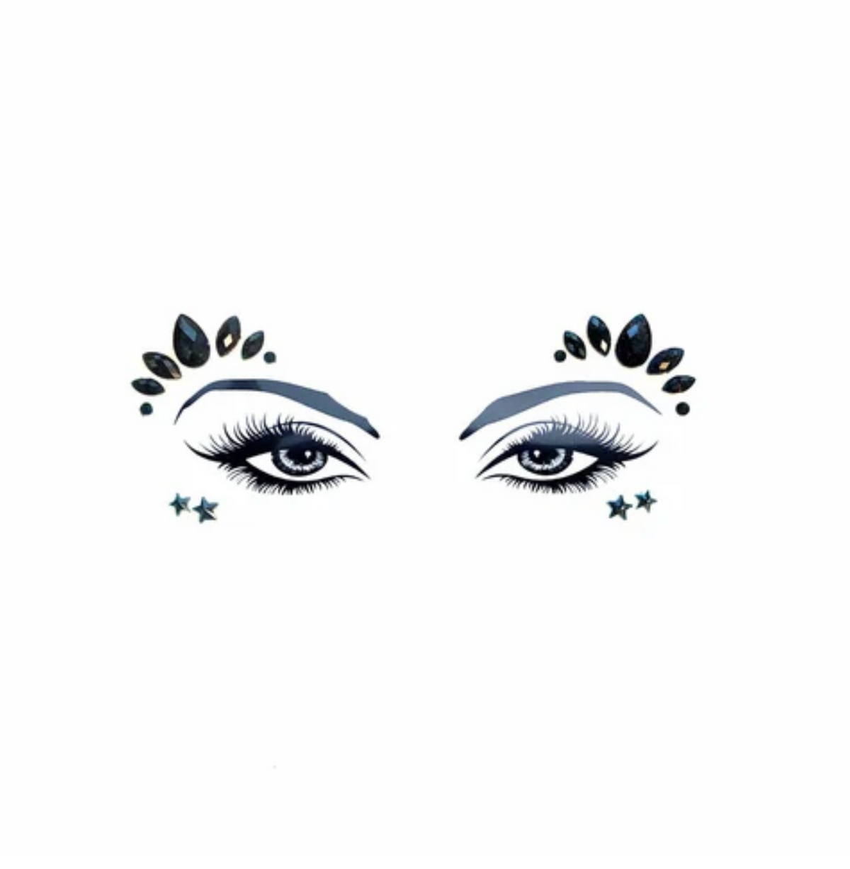 Black Magic Pixie Crystal Face Jewels