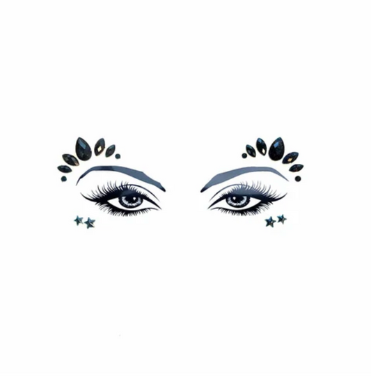 Black Magic Pixie Crystal Face Jewels