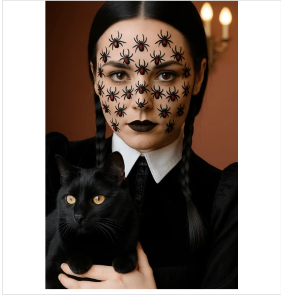 Neva Nude Black Widow Glitter Crystal Spider Body and Face Stix