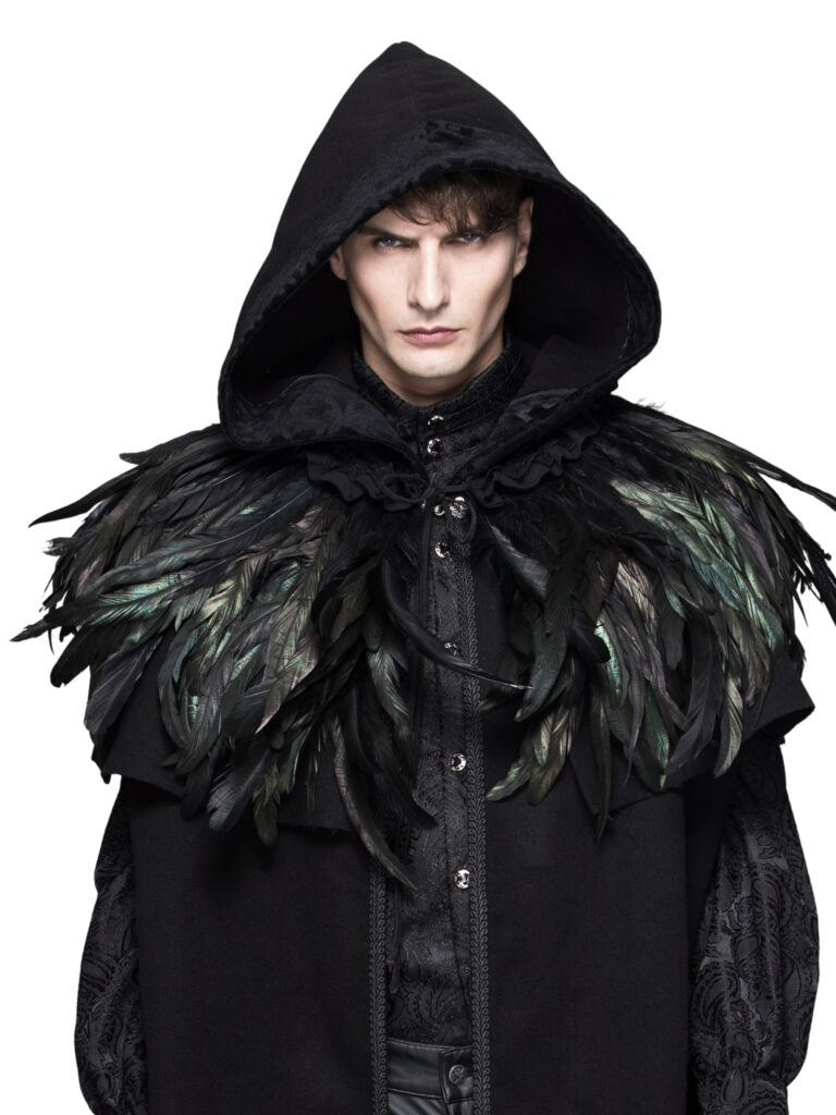 Gothic Green Feather Cape