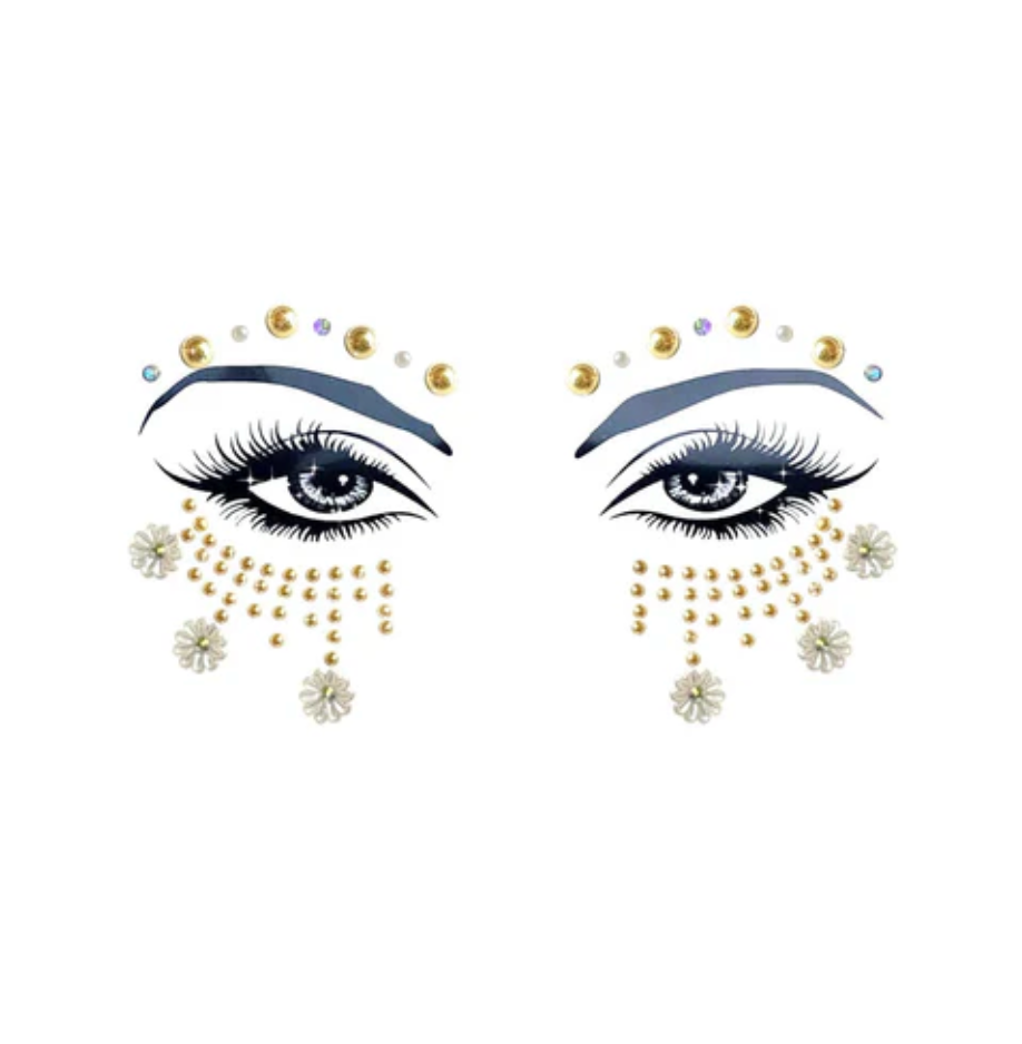 Neva Nude Carnival Daisy Gold Crystal Face Jewels